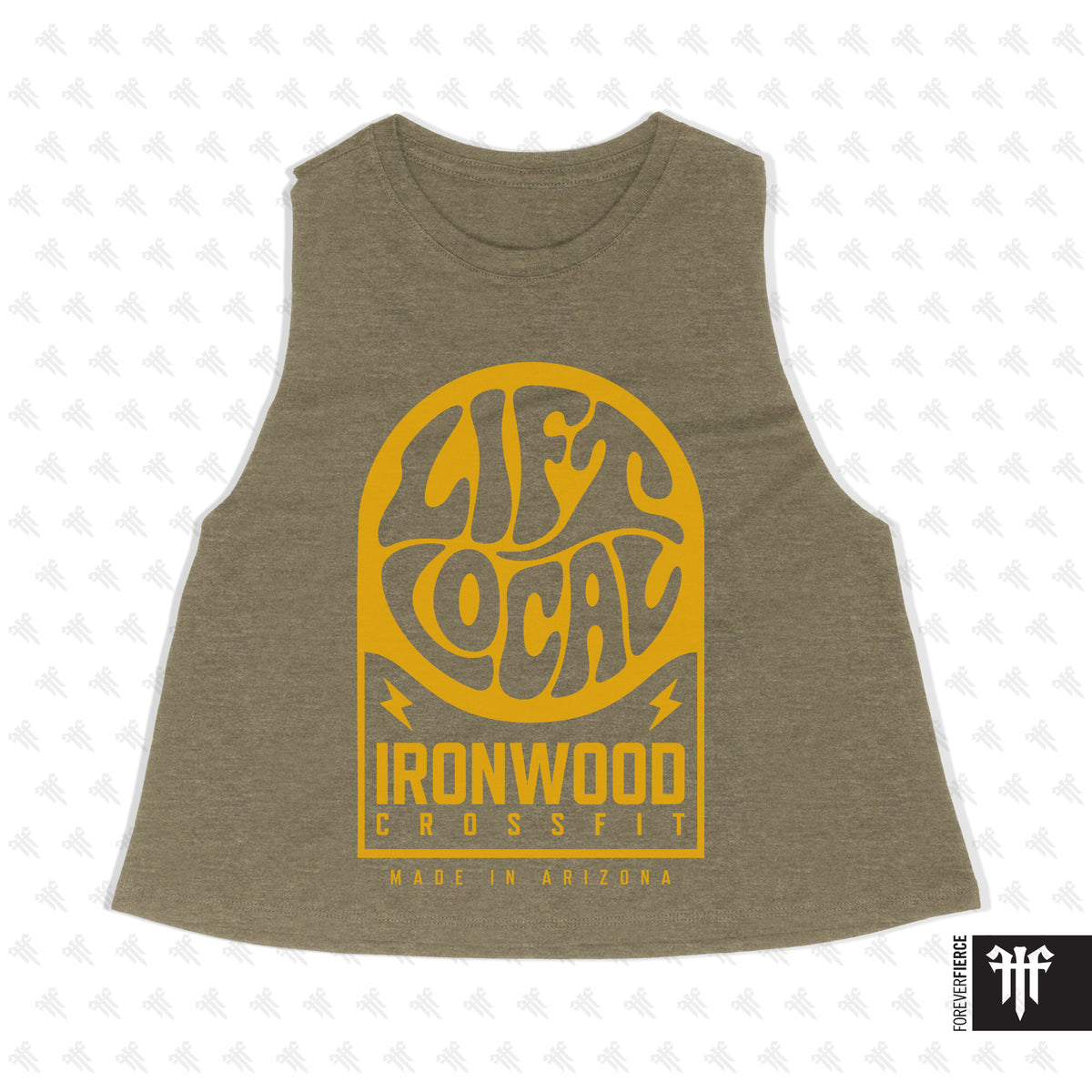 Ironwood Crop Tank Heather Olive