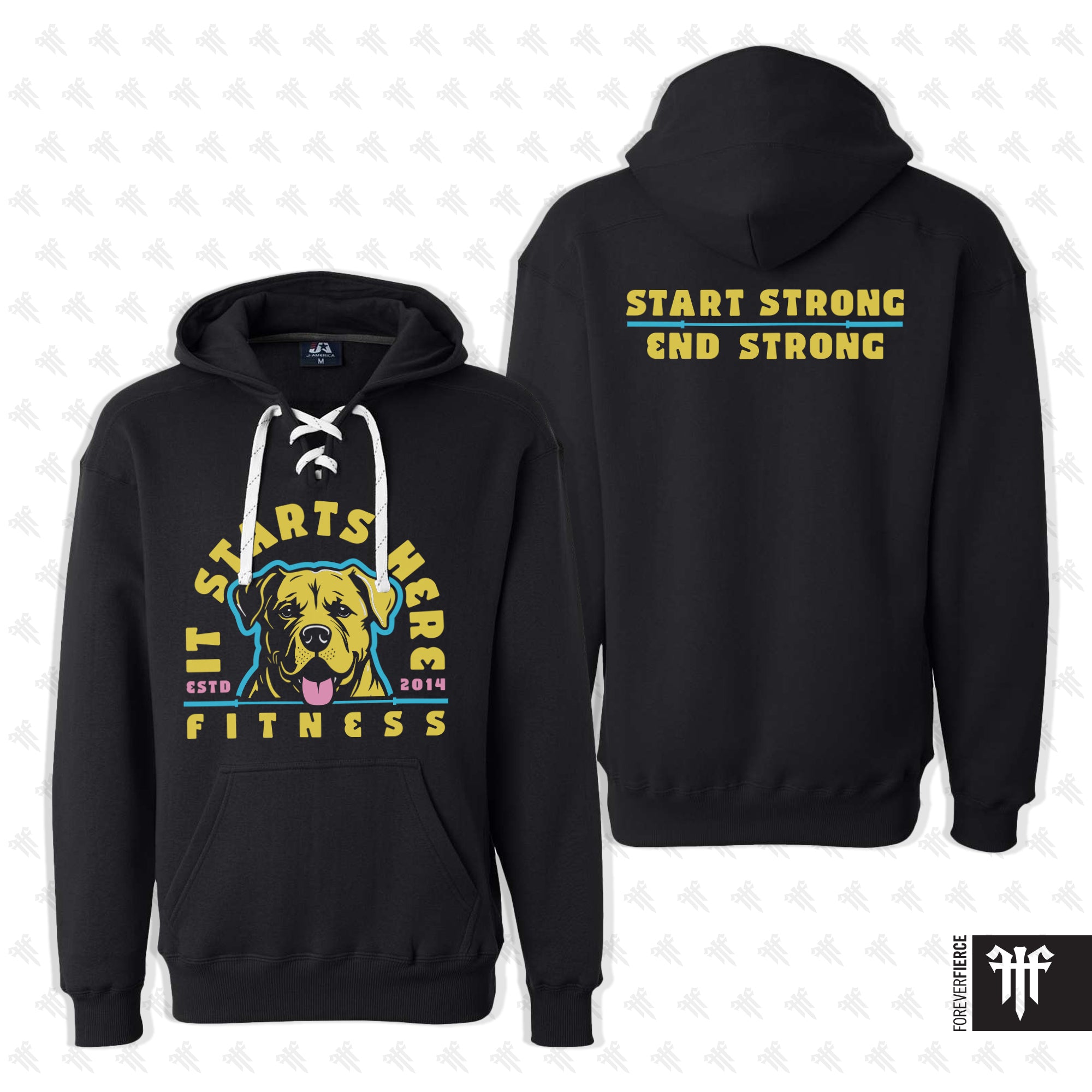 It Starts Here Fitness February 2025 Hockey Hoodie