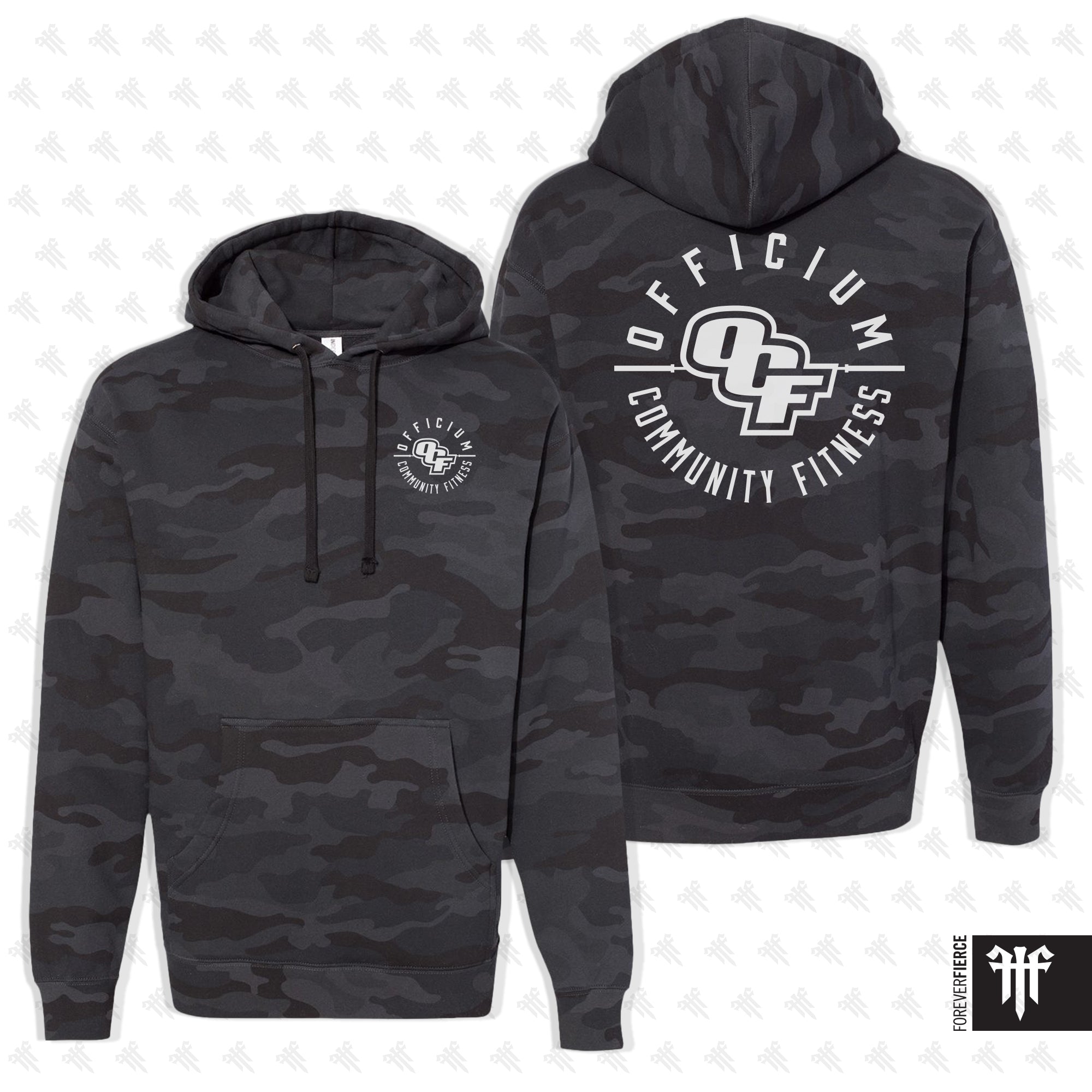 Officium November 2025 Front and Back Design Black Camo Pullover