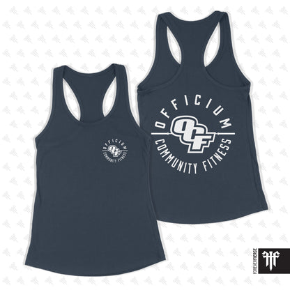 Officium November 2025 Front and Back Design Womens Racerback