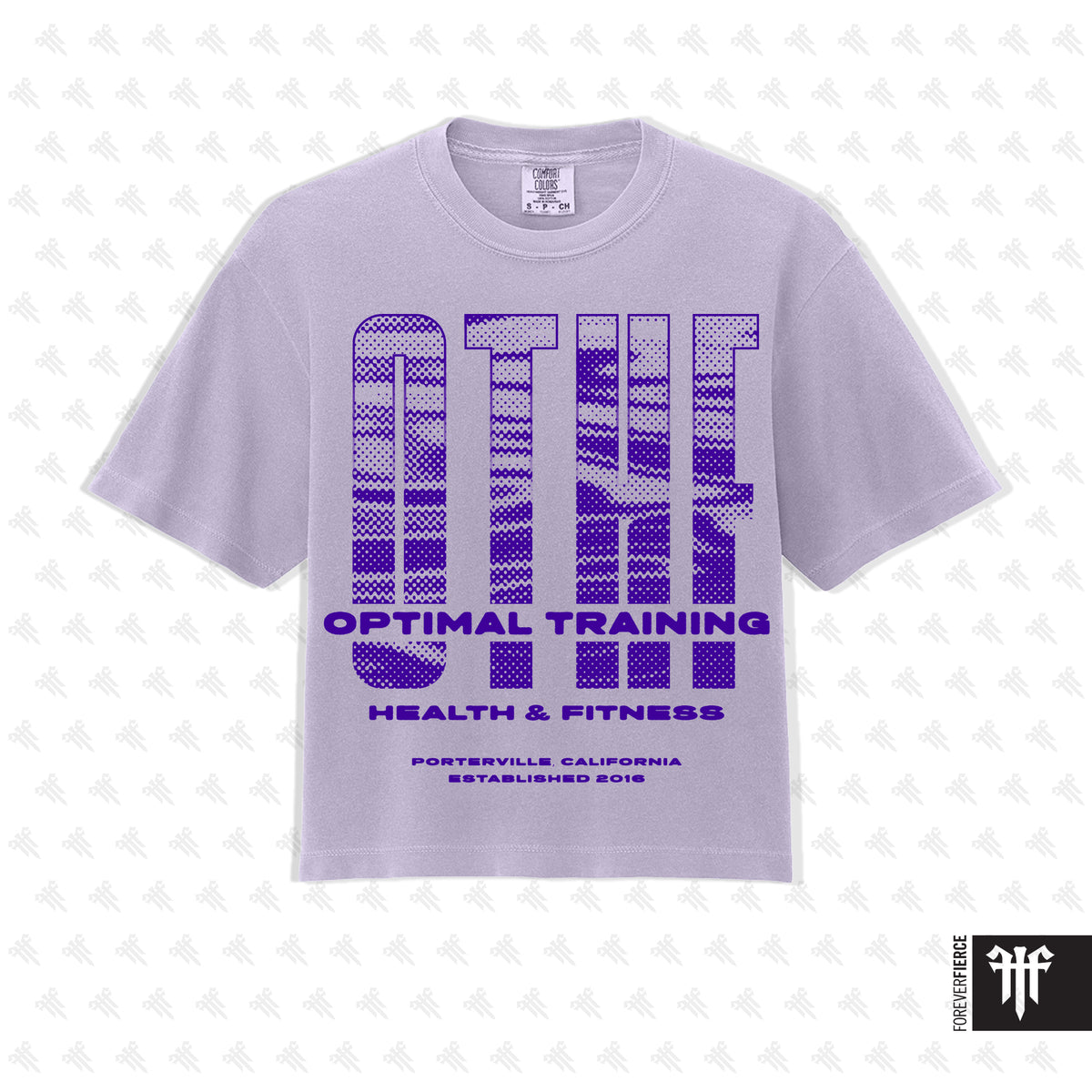 Optimal Training Health and Fitness July 2026 Purple Ink Womens Boxy Tee