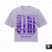 Optimal Training Health and Fitness July 2026 Purple Ink Womens Boxy Tee