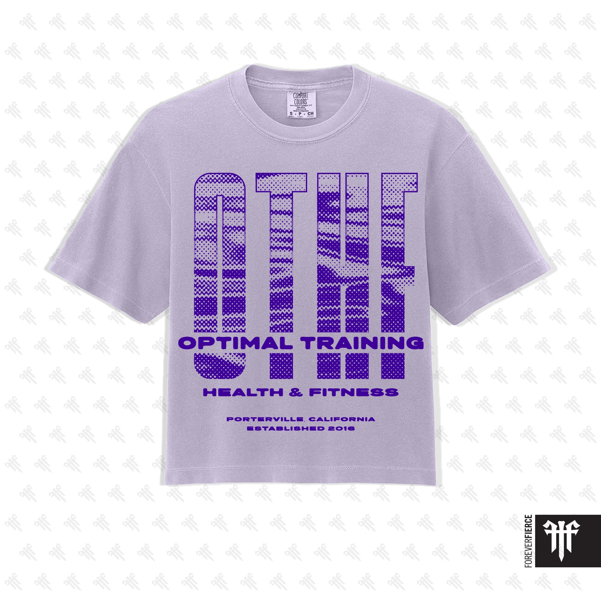 Optimal Training Health and Fitness July 2026 Purple Ink Womens Boxy Tee