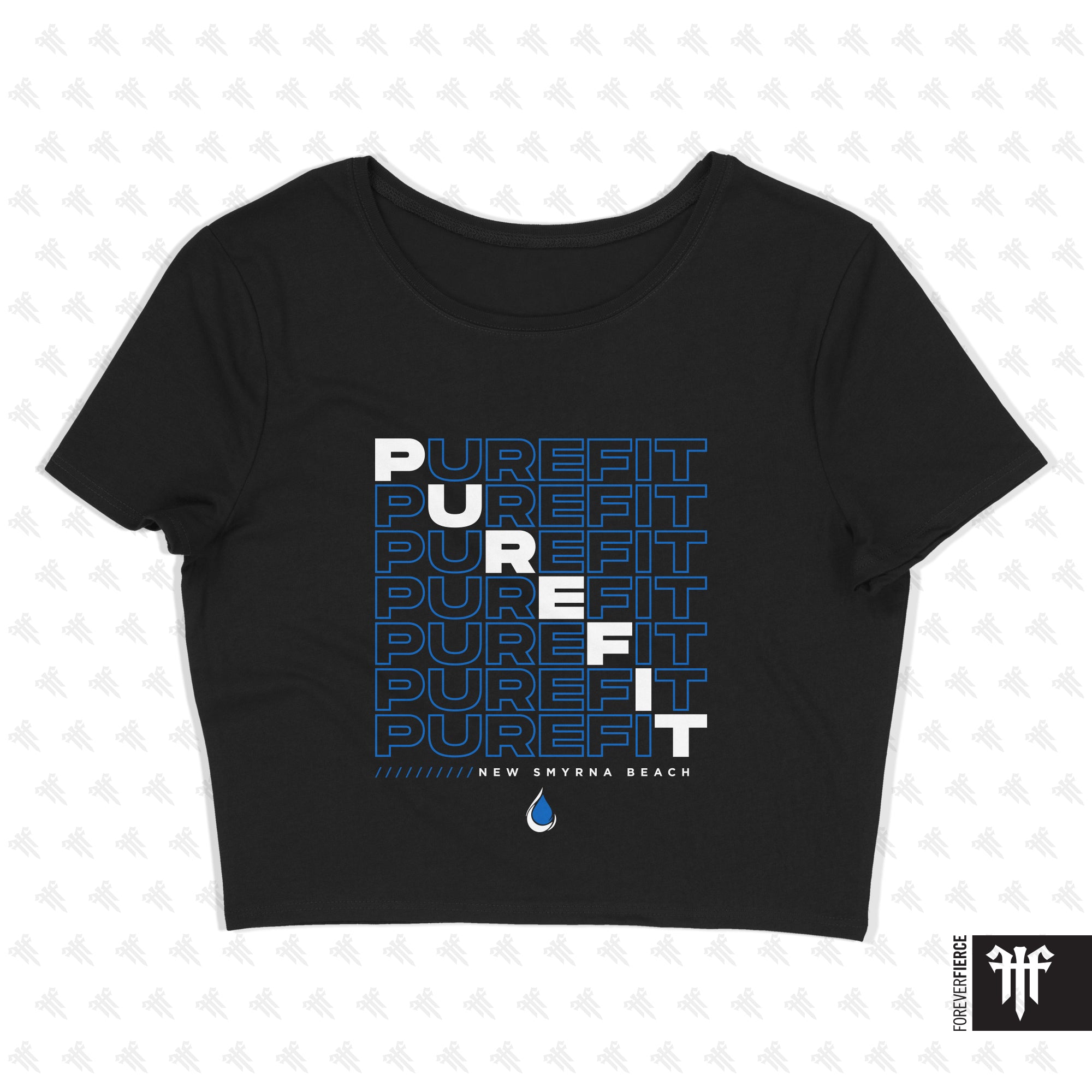 PureFit March 2026 Front Design Womens Crop Tee