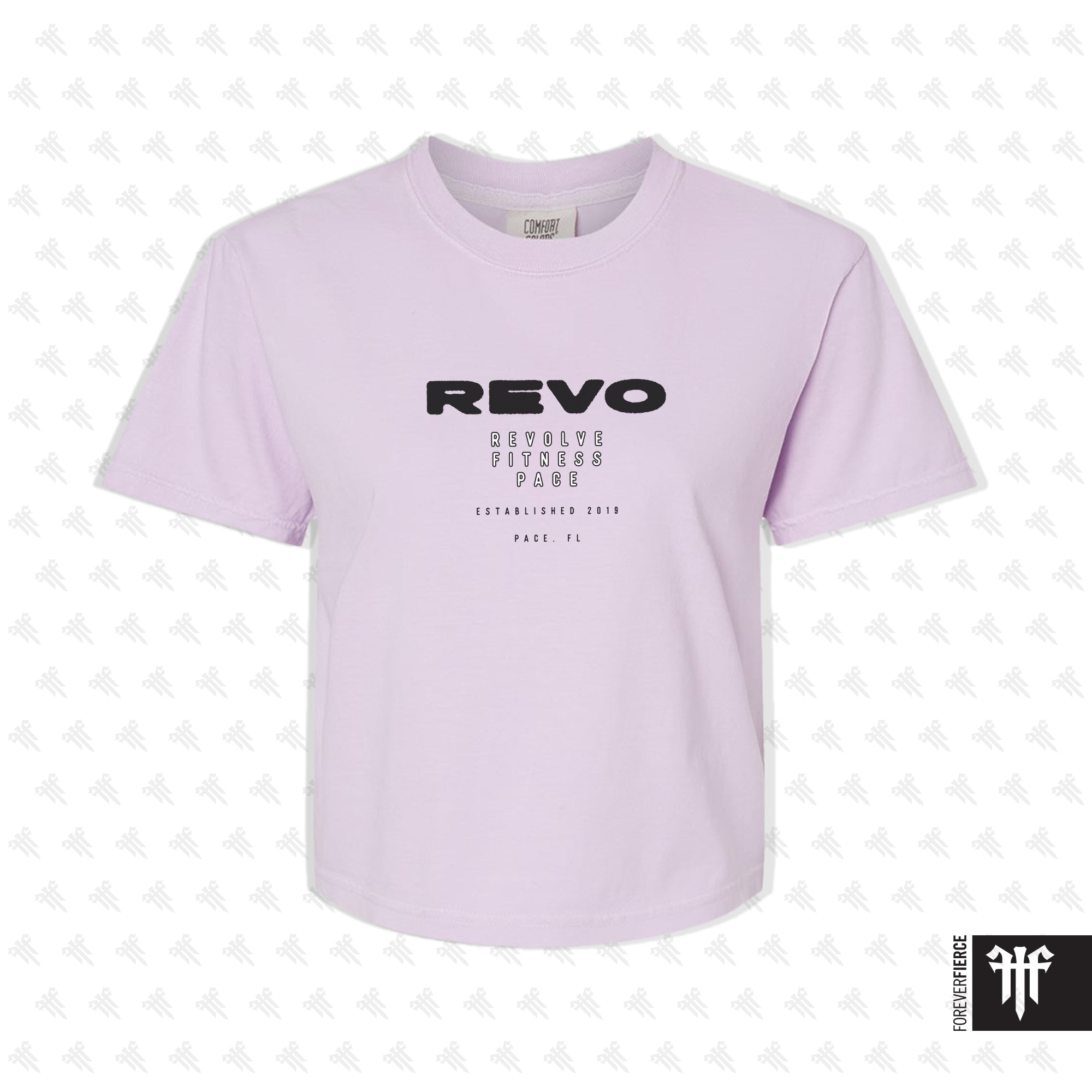 Revolve Black Ink Boxy Tee Orchid