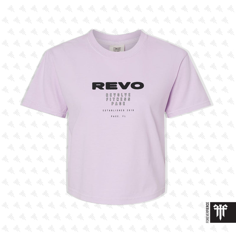 Revolve Fitness August 2026 Black Ink Womens Boxy Tee