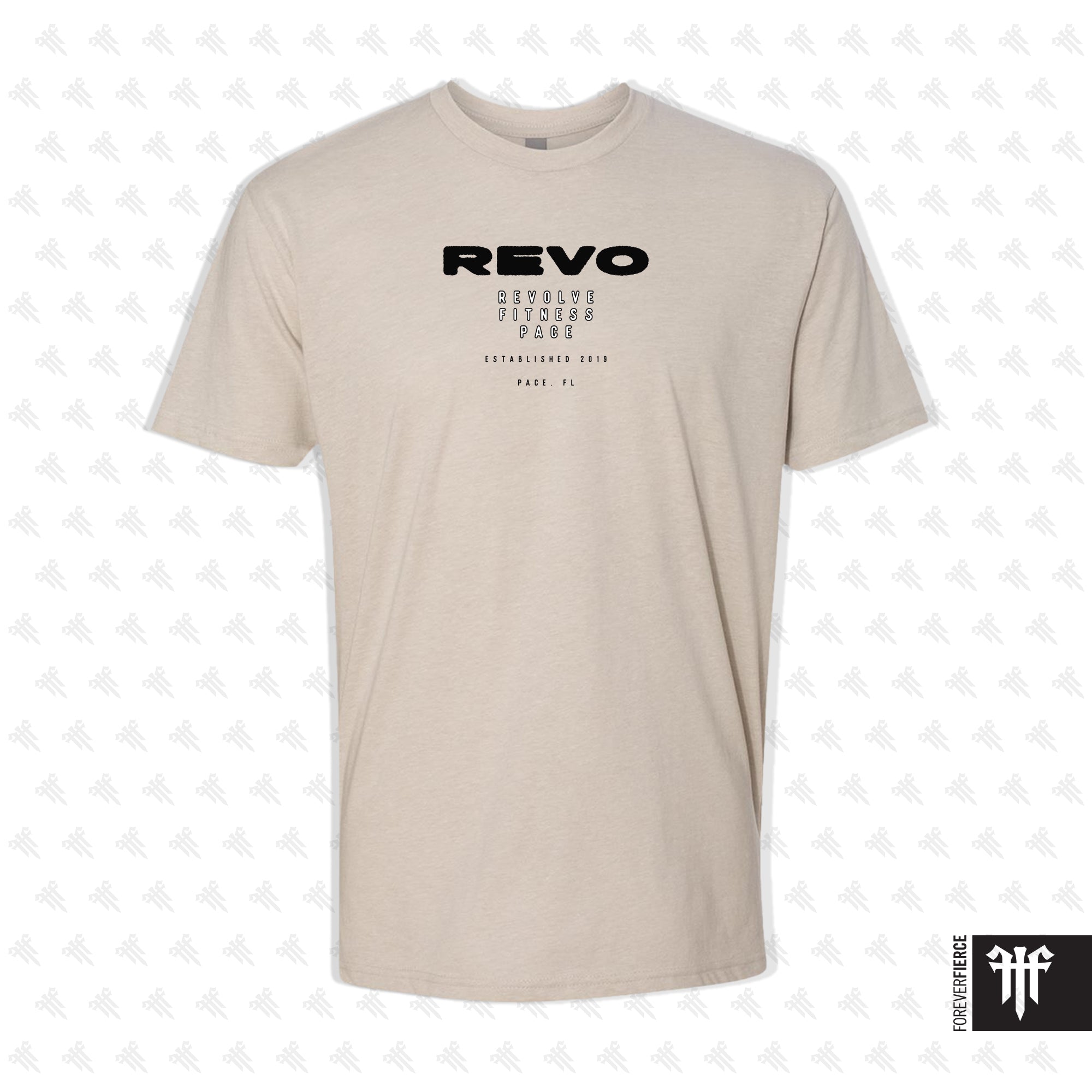 Revolve Black Ink Tee Sand