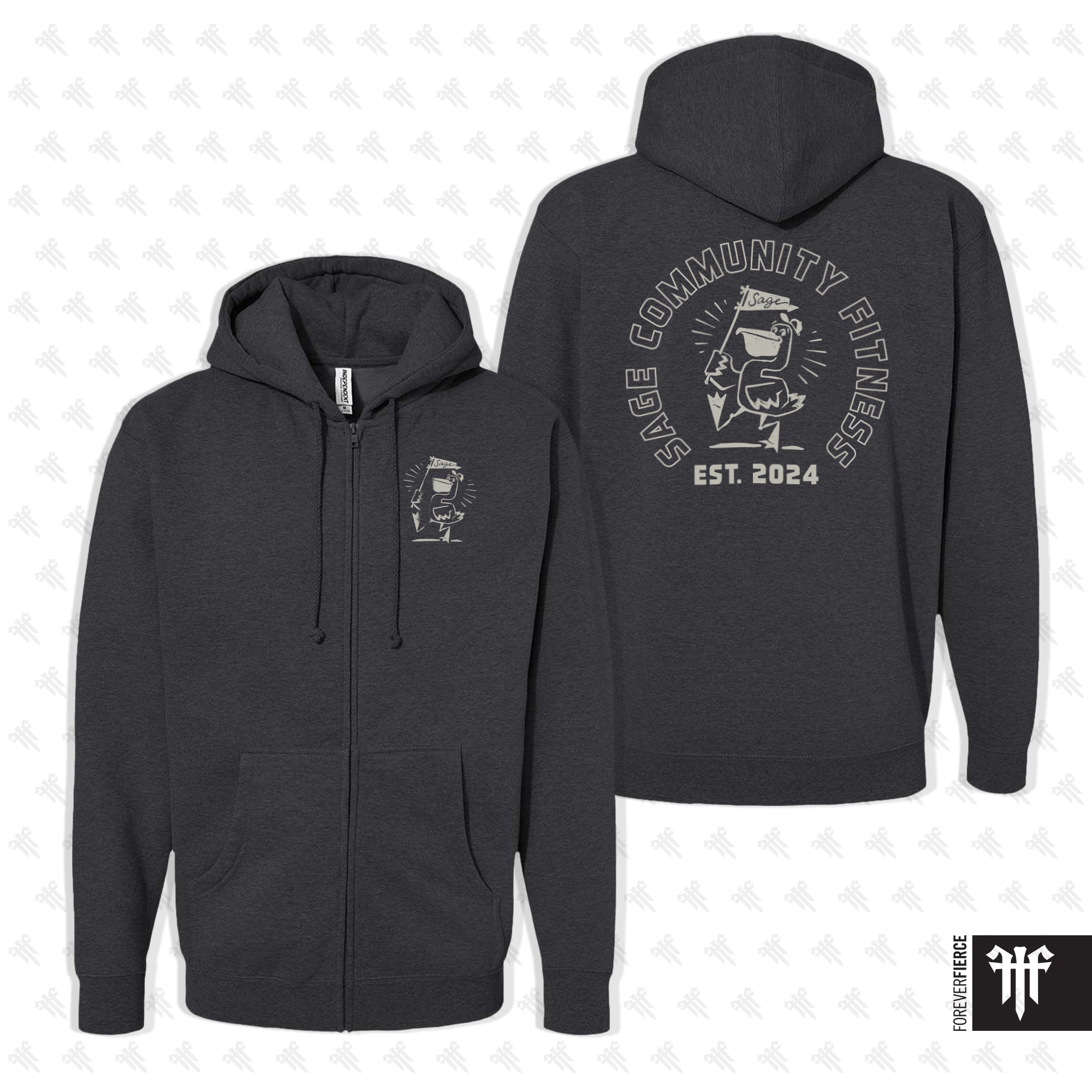 Sage October 2025 Full-Zip Hoodie