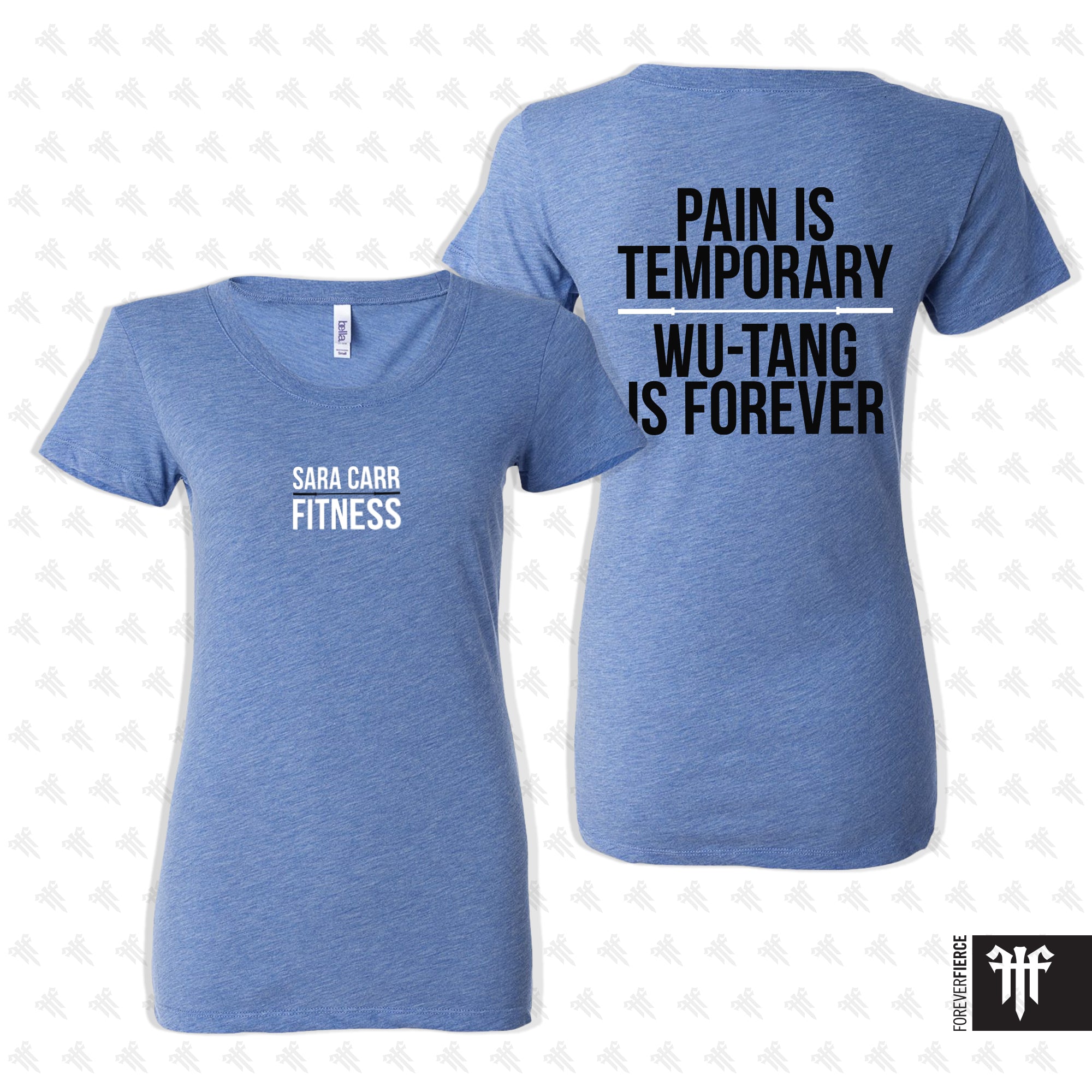 Sara Carr Fitness March 2025 Blue Womens Tee