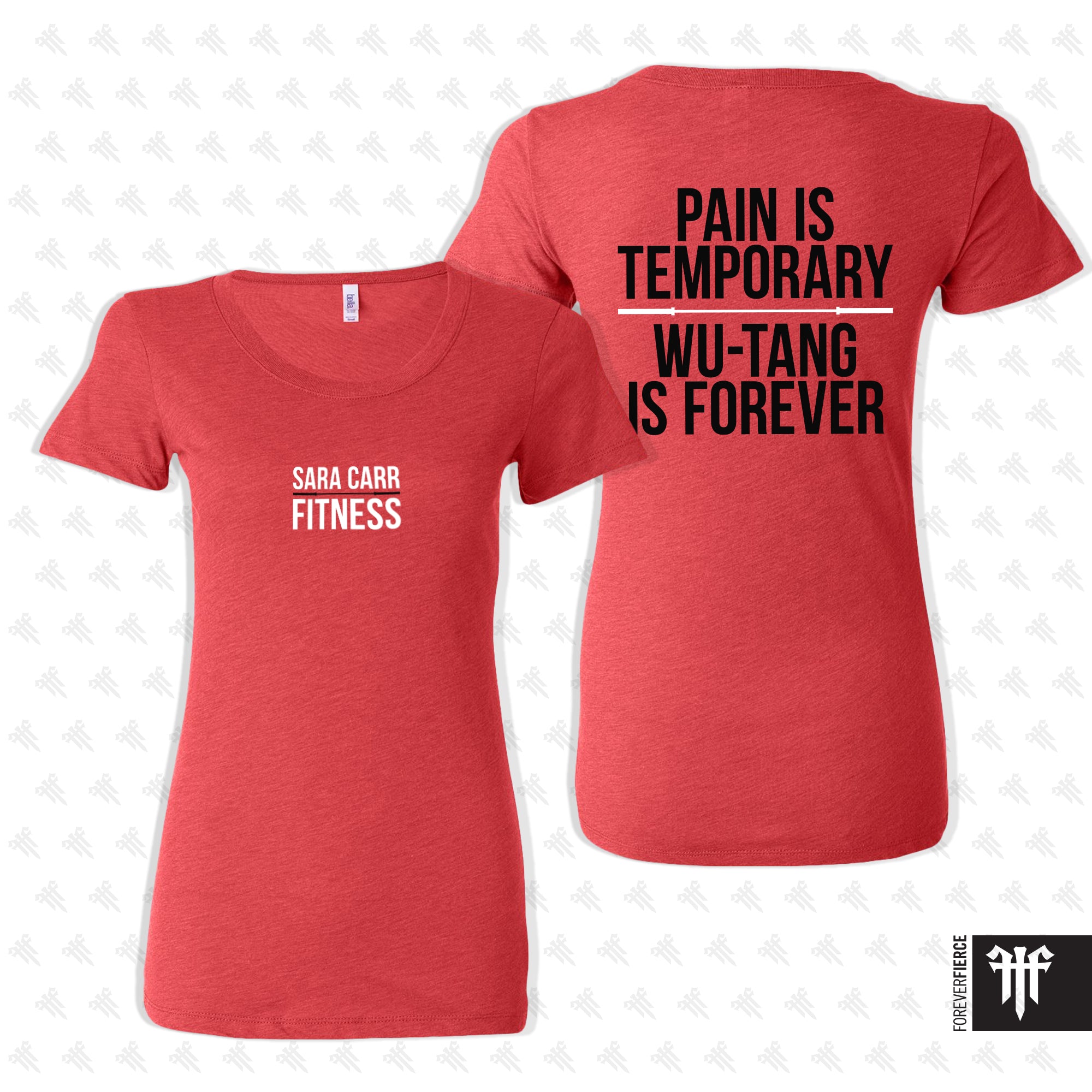 Sara Carr Fitness March 2025 Red Womens Tee