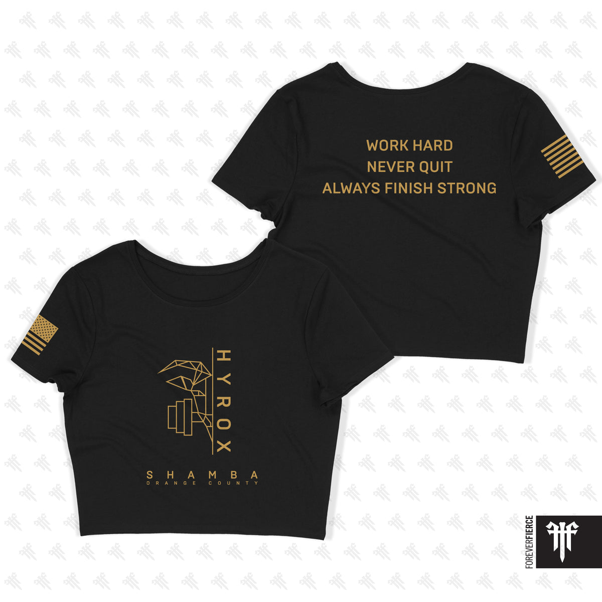 Shamba July 2026 Womens Crop Tee - Black