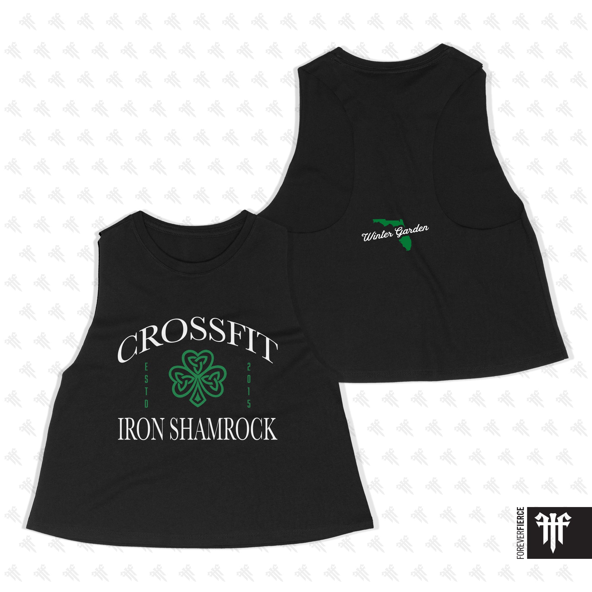 CrossFit Iron Shamrock June 2026 Womens Crop Tank
