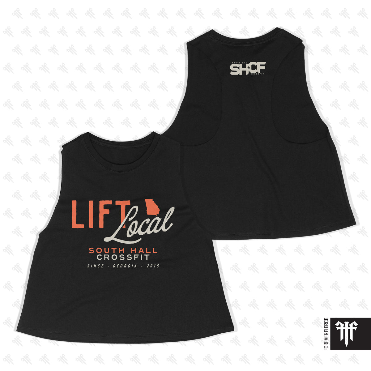 South Hall CrossFit August 2026 Lift Local Womens Crop Tank - Black