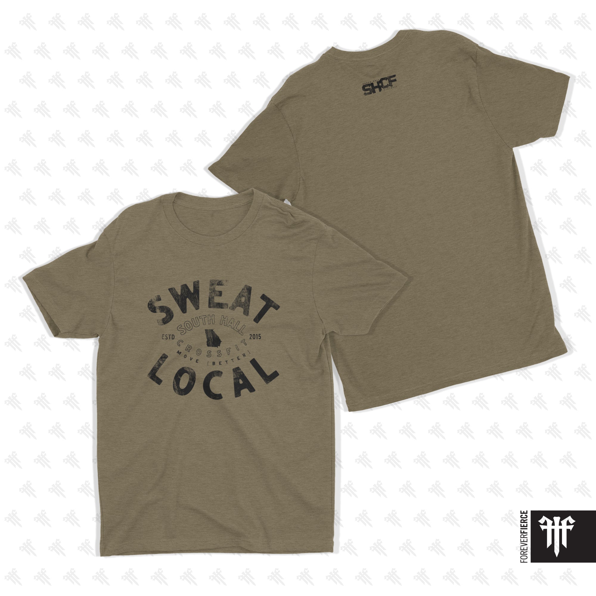 South Hall CrossFit August 2026 Sweat Local Tee - Military Green