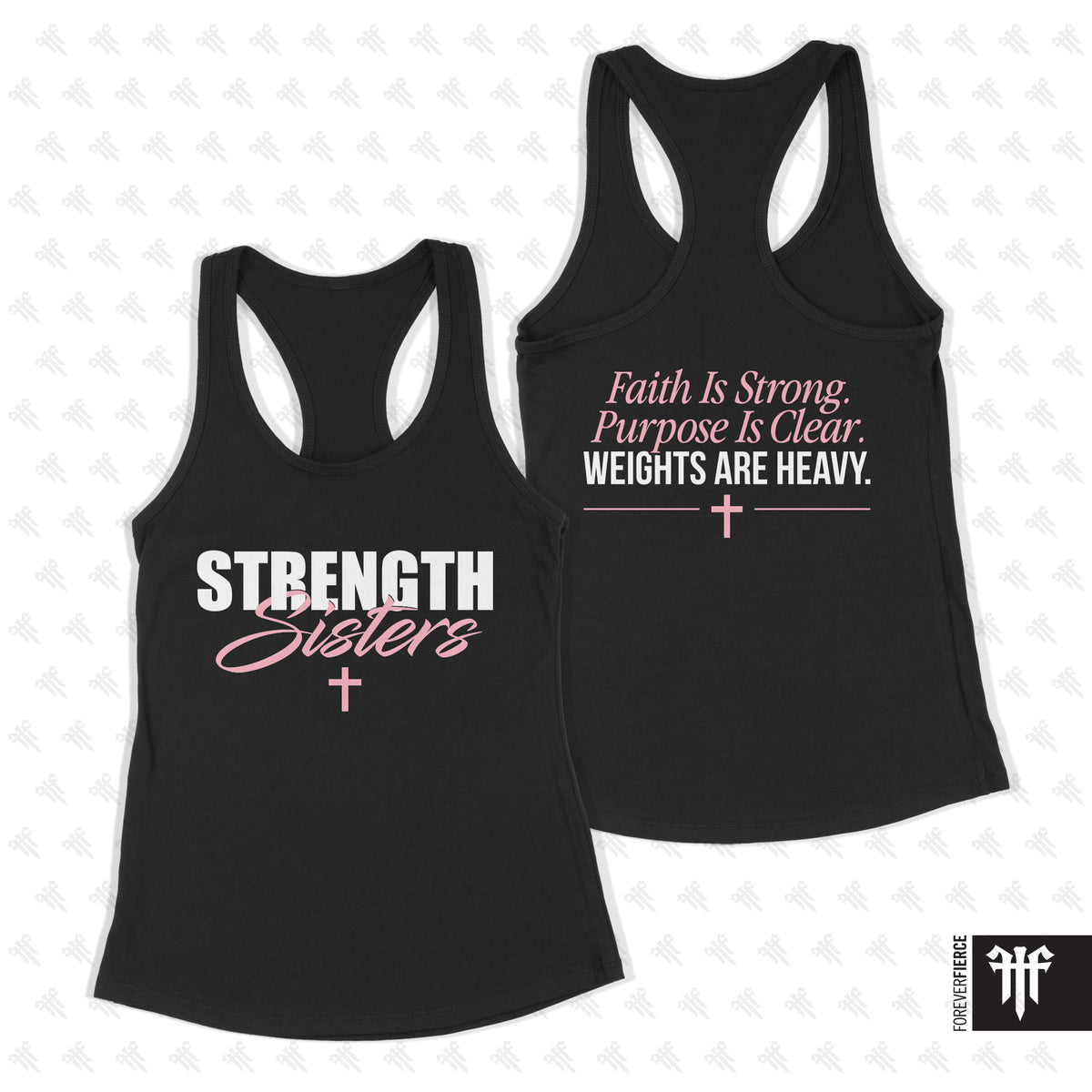 Strength Sisters Womens Racerback Black