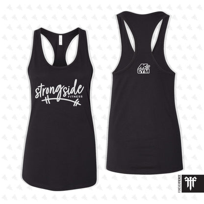 Strongside Fitness June 2026 Cursive Womens Racerback