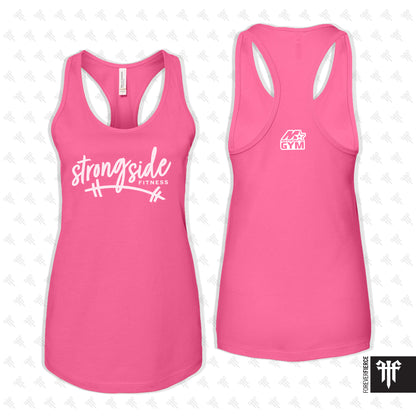 Strongside Fitness June 2026 Cursive Womens Racerback