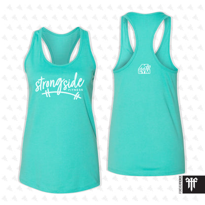 Strongside Fitness June 2026 Cursive Womens Racerback