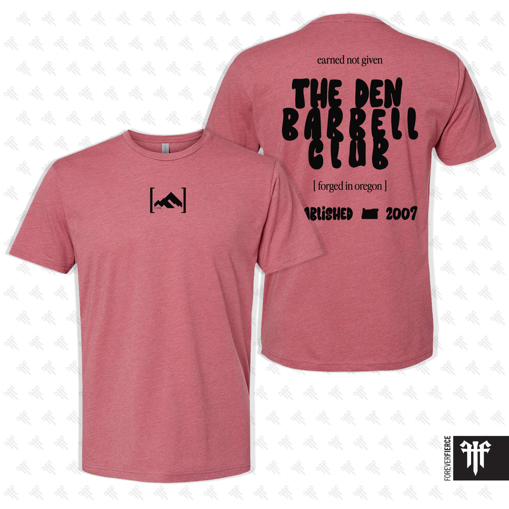 The Den Barbell Club February 2026 Black Ink Tee
