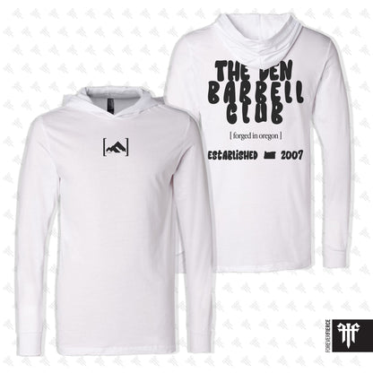 The Den Barbell Club February 2026 Black Ink Longsleeve Hoodie