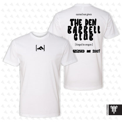 The Den Barbell Club February 2026 Black Ink Tee
