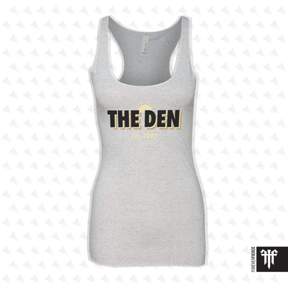 The Den June 2025 Womens Triblend Racerback