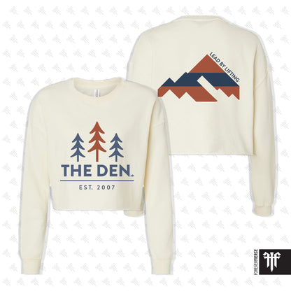 The Den October 2025 Womens Crop Crewneck
