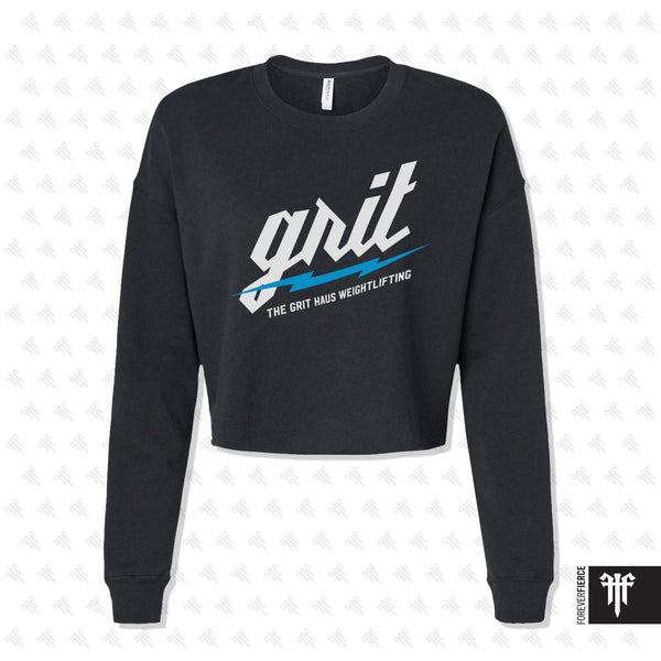 The Grit Haus September 2023 Lightning Bolt Crop Crewneck