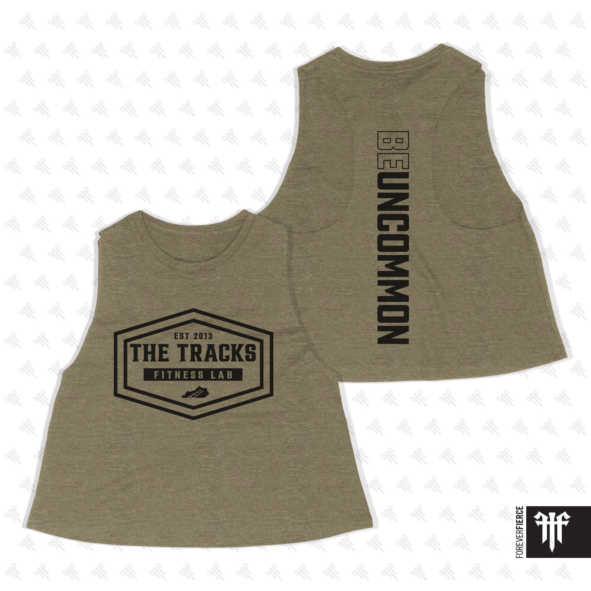 The Tracks October 2025 Black Ink Womens Crop Tank
