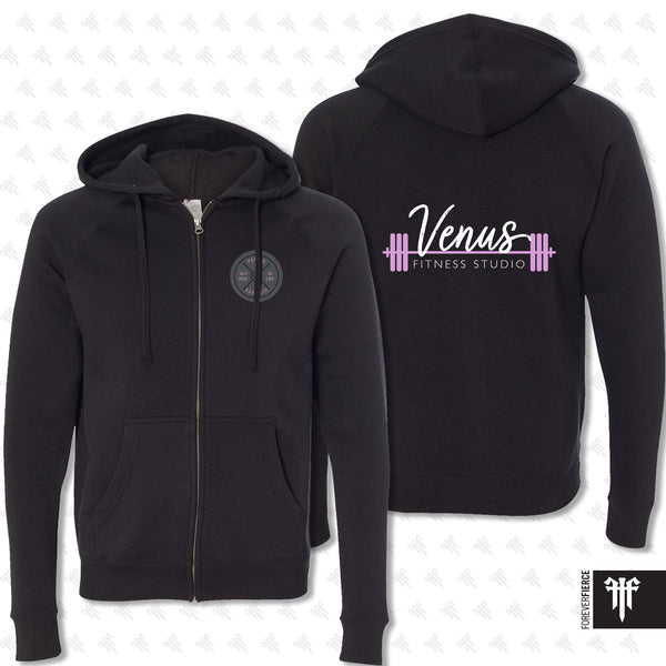 Venus Fitness Studio October 2024 Barbell Full-Zip Hoodie