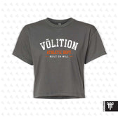 Volition Womens Crop Tee Dark Grey