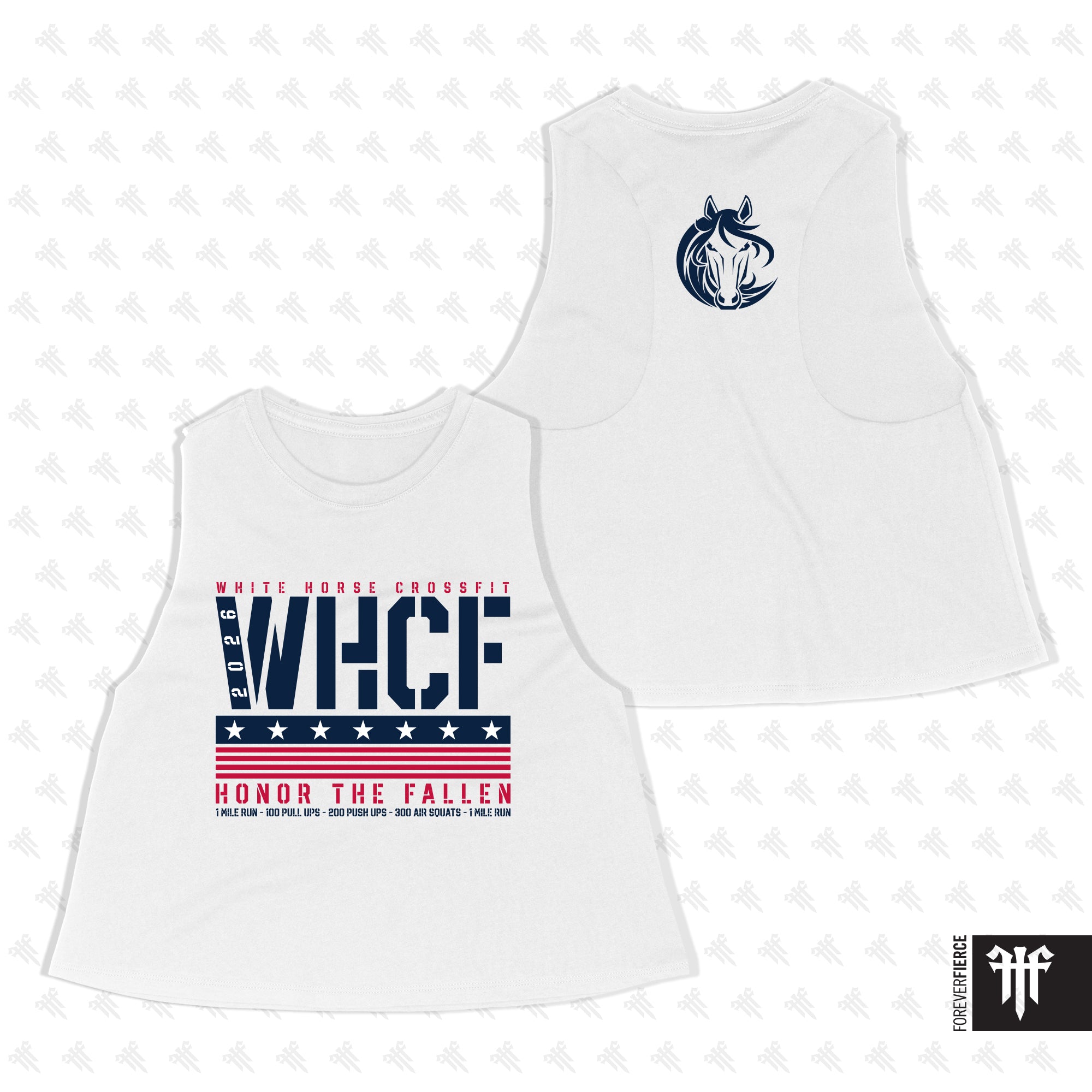 White Horse CrossFit April 2026 Womens Crop Tank