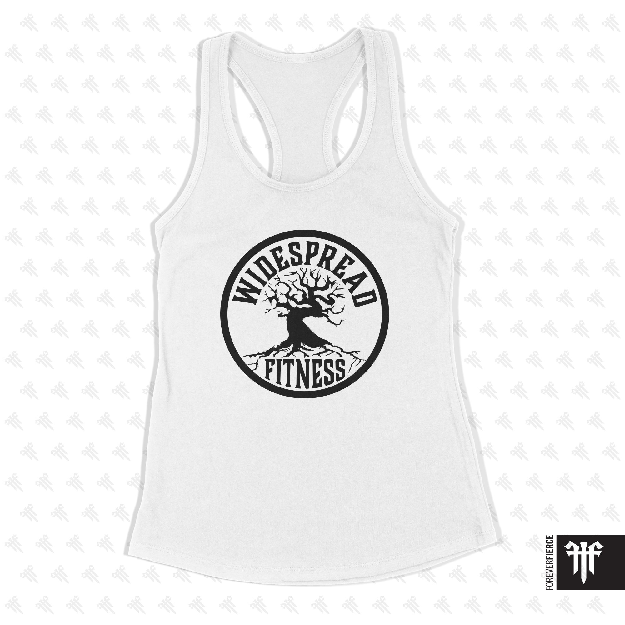 Widespread Fitness Tie Dye Party 2026 Womens Racerback - White