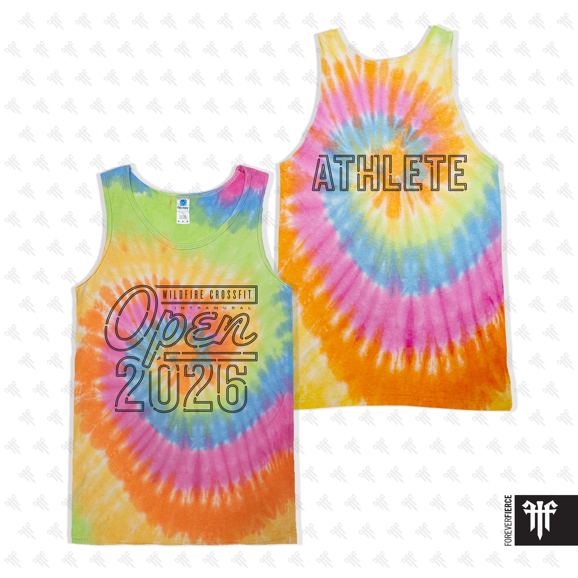 WildFire CrossFit January 2026 Tie-Dyed Mens Tank