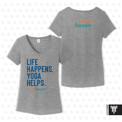 Yoga Haven June 2026 Womens V-Neck Tee
