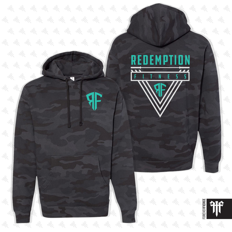Redemption Fitness November 2026 Black Camo Pullover Hoodie